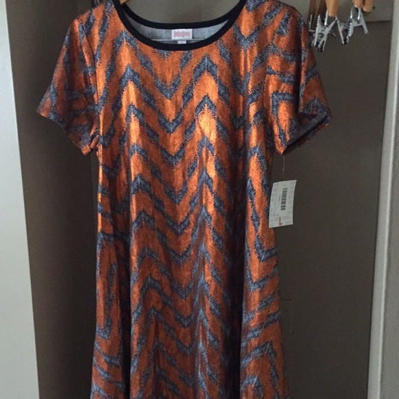 LuLuRoe CARLY metallic dress - Picture 1 of 9